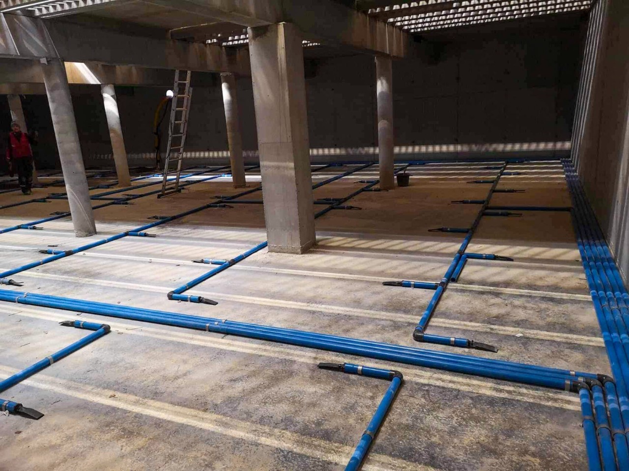 gjødselkjeller med anlegg for luftomrøring installert