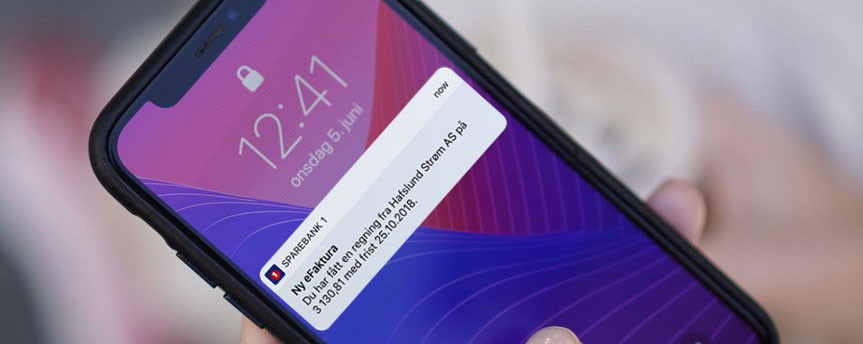 Widget med saldo på mobilen.